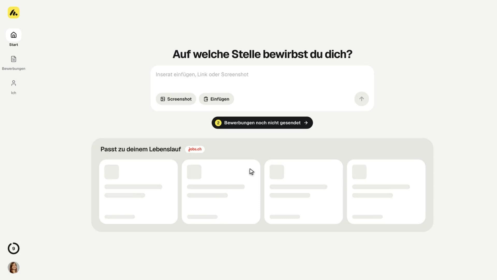 Heyapply: Inserat einfügen, Lebenslauf und Anschreiben erhalten, herunterladen, im RAV-Nachweis eintragen